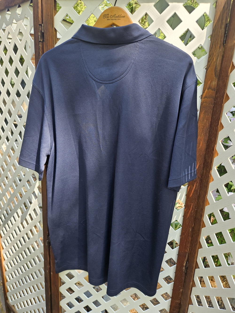 NWT Oxford Golf Mens Super Navy Blue Collared Golf Tee, Size Large - Picture 6 of 8